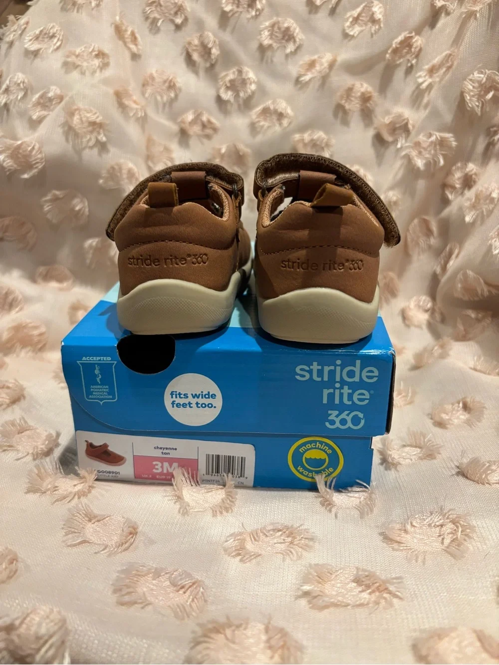 Stride Rite Brown Leather Baby Walker Shoes